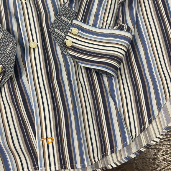 Thomas Dean TD Mens Long Sleeve Button Down Size Medium Great Condition - Picture 4 of 6